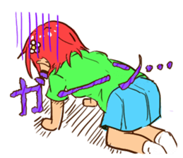 Short hair sisters sticker #4836073