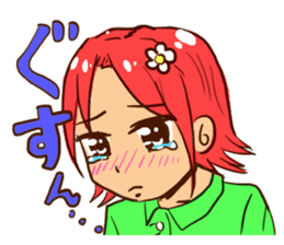 Short hair sisters sticker #4836074