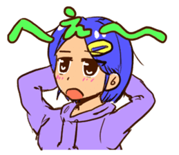 Short hair sisters sticker #4836079