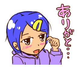 Short hair sisters sticker #4836084