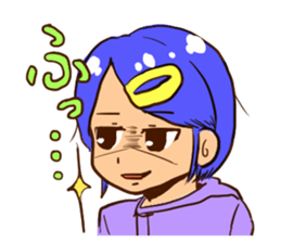 Short hair sisters sticker #4836085