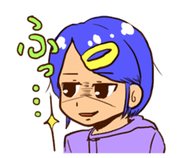 Short hair sisters sticker #4836085