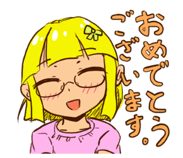 Short hair sisters sticker #4836096