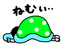 Happy and playful girl sticker #4837228