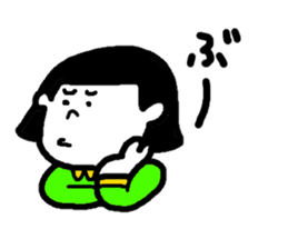 Happy and playful girl sticker #4837229