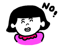 Happy and playful girl sticker #4837238