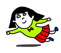 Happy and playful girl sticker #4837239