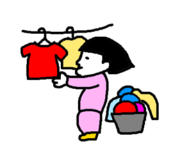 Happy and playful girl sticker #4837244