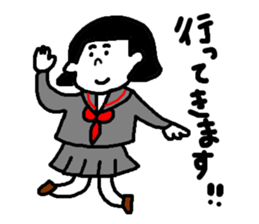 Happy and playful girl sticker #4837247