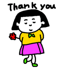 Happy and playful girl sticker #4837251