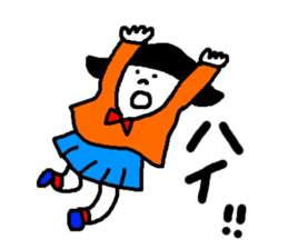 Happy and playful girl sticker #4837255