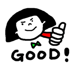 Happy and playful girl sticker #4837258