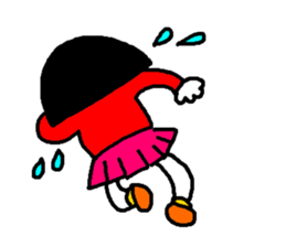 Happy and playful girl sticker #4837259