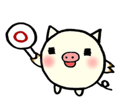 Daily life conversation of a piglet. sticker #4837312