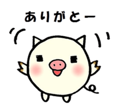 Daily life conversation of a piglet. sticker #4837324