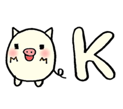 Daily life conversation of a piglet. sticker #4837328