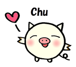 Daily life conversation of a piglet. sticker #4837334