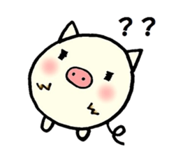 Daily life conversation of a piglet. sticker #4837342