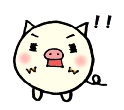 Daily life conversation of a piglet. sticker #4837343