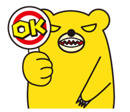 angry bear 1 sticker #4837986