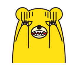 angry bear 1 sticker #4838013