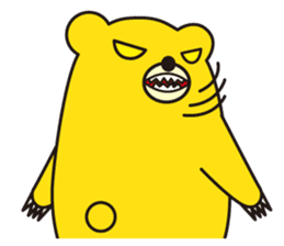 angry bear 1 sticker #4838018