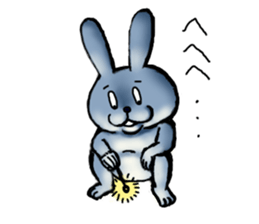 bocce rabbit sticker #4838148