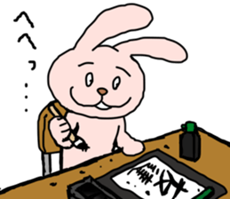 bocce rabbit sticker #4838170