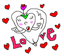 BASHFUL HEART MAN sticker #4838329