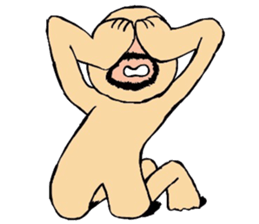 Beard man in tights sticker #4839504