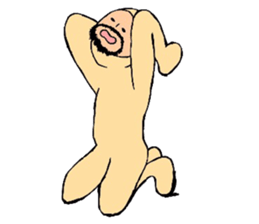 Beard man in tights sticker #4839505