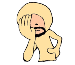 Beard man in tights sticker #4839507