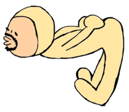 Beard man in tights sticker #4839508