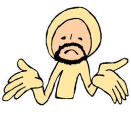 Beard man in tights sticker #4839510