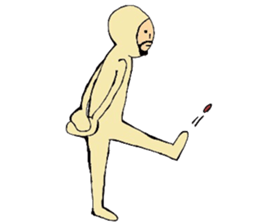 Beard man in tights sticker #4839512