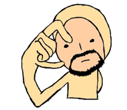 Beard man in tights sticker #4839513