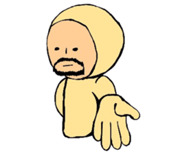 Beard man in tights sticker #4839515