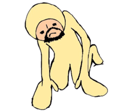 Beard man in tights sticker #4839516