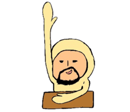 Beard man in tights sticker #4839519