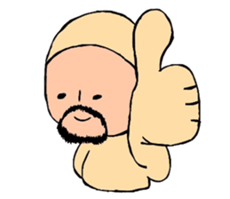 Beard man in tights sticker #4839522