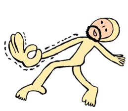 Beard man in tights sticker #4839523