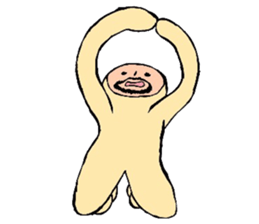 Beard man in tights sticker #4839525