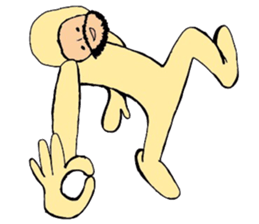 Beard man in tights sticker #4839526