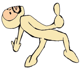 Beard man in tights sticker #4839527