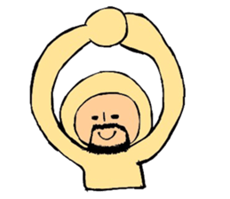 Beard man in tights sticker #4839529