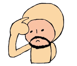 Beard man in tights sticker #4839530