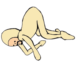 Beard man in tights sticker #4839536