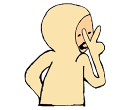 Beard man in tights sticker #4839538