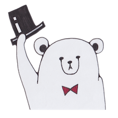 Gentlemanly polar bear.