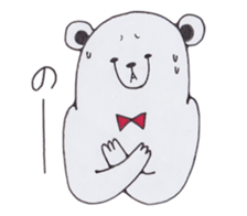 Gentlemanly polar bear. sticker #4839713